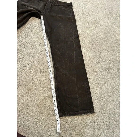 Levis 501xx Mens 36x 32 (34x32.5) Black Denim Jeans Button Fly Grunge